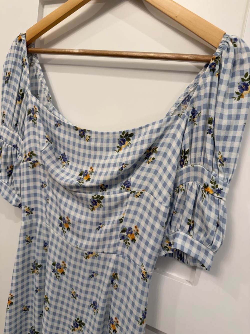 Reformation Dress | Blue Gingham | Kaley Dress - Picture 3 of 12